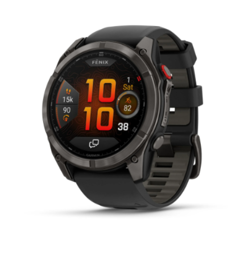 תמונה של שעון ספורט חכם גרמין GARMIN fēnix® 8 Pro – 51″, AMOLED Sapphire, Carbon grey DLC titanium Blk