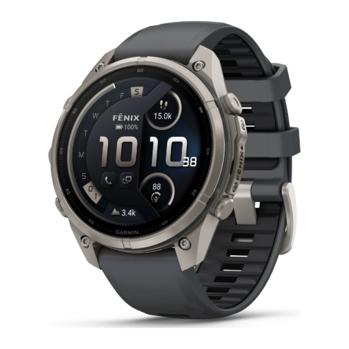 תמונה של שעון ספורט חכם GARMIN fēnix 9 Pro inReach בגודל 47 מ”מ בצבע טיטניום גרפיט עם רצועה אפור כהה יבואן רשמי