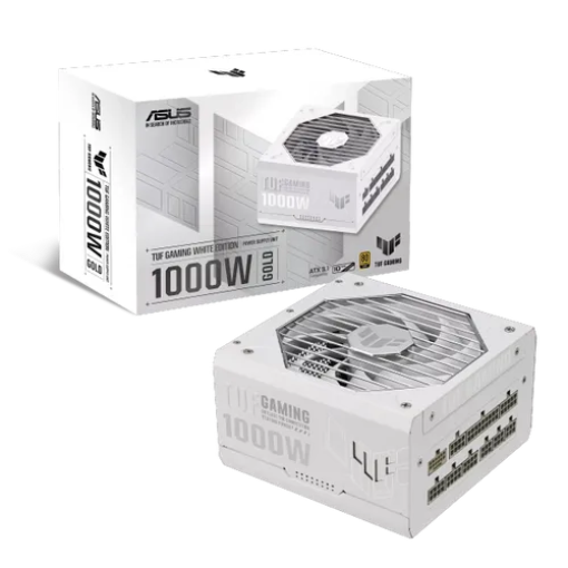 תמונה של ספק כח מודולרי ASUS TUF Gaming 1000W Gold White - צבע לבן