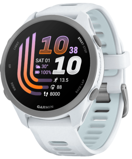 תמונה של שעון ספורט חכם Garmin Forerunner 170 Music בגודל 42.6 מ”מ בצבע Whitestone