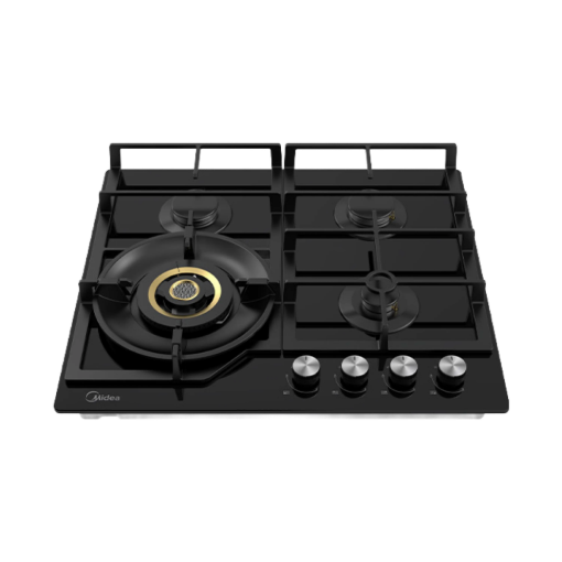תמונה של כיריים גז 4 להבות טורבו וולקנו Midea MG60GH096KT6B-IR