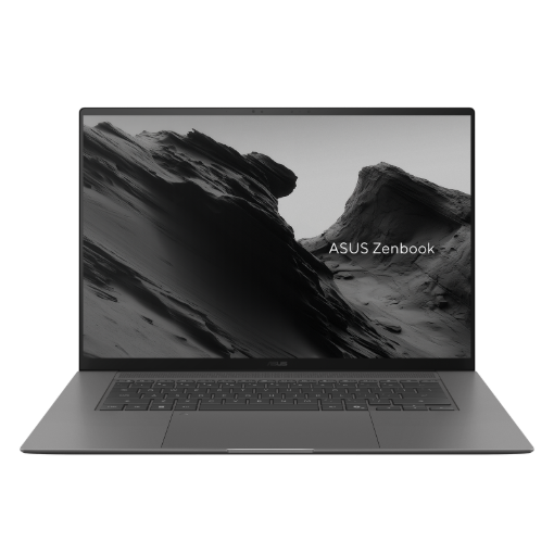 ASUS Zenbook S 16 UM5606GA-SR139W אפור - Antrim Gray ASUS Zenbook S16 display opens from the front view.