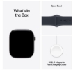תמונה של שעון חכם אפל סדרה 12 Apple Watch Series 12 MKDK4ZR/A eSIM+GPS 42mm גוף בצבע Natural Titanium רצועה Navy Sport Band מידה M/L