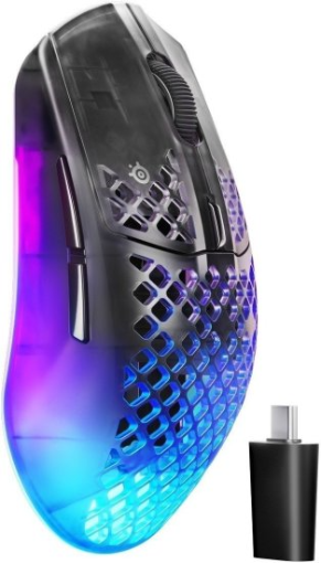 תמונה של עכבר גיימינג אלחוטי SteelSeries Aerox 3 Wireless Gen 2 בצבע שחור-שקוף