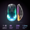 תמונה של עכבר גיימינג אלחוטי SteelSeries Aerox 3 Wireless Gen 2 בצבע שחור-שקוף