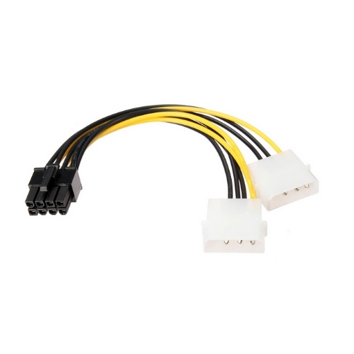 תמונה של 2Molex 4 Pin To 8Pin PCIe Card